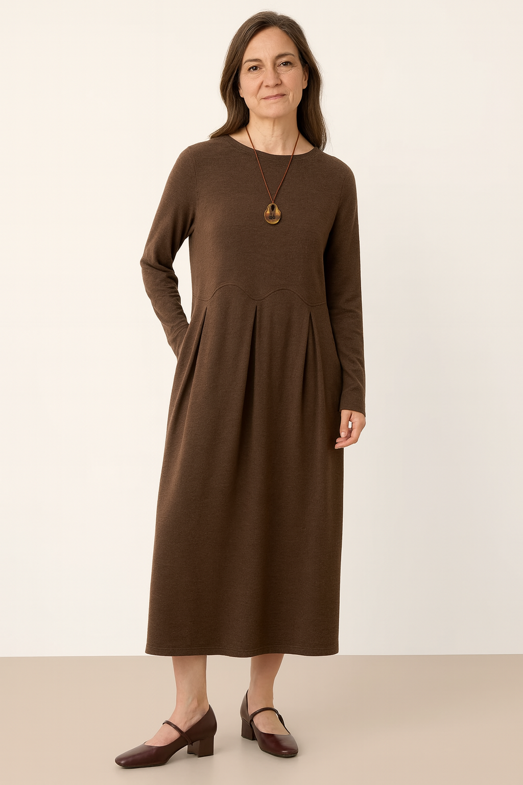 Elegant Knit Midi Dress