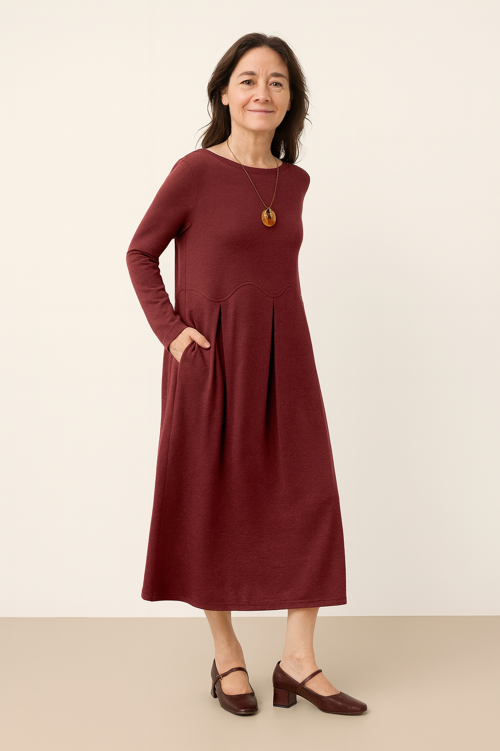 Elegant Knit Midi Dress