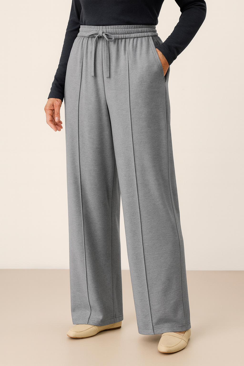 Wide-Leg Lounge Pants