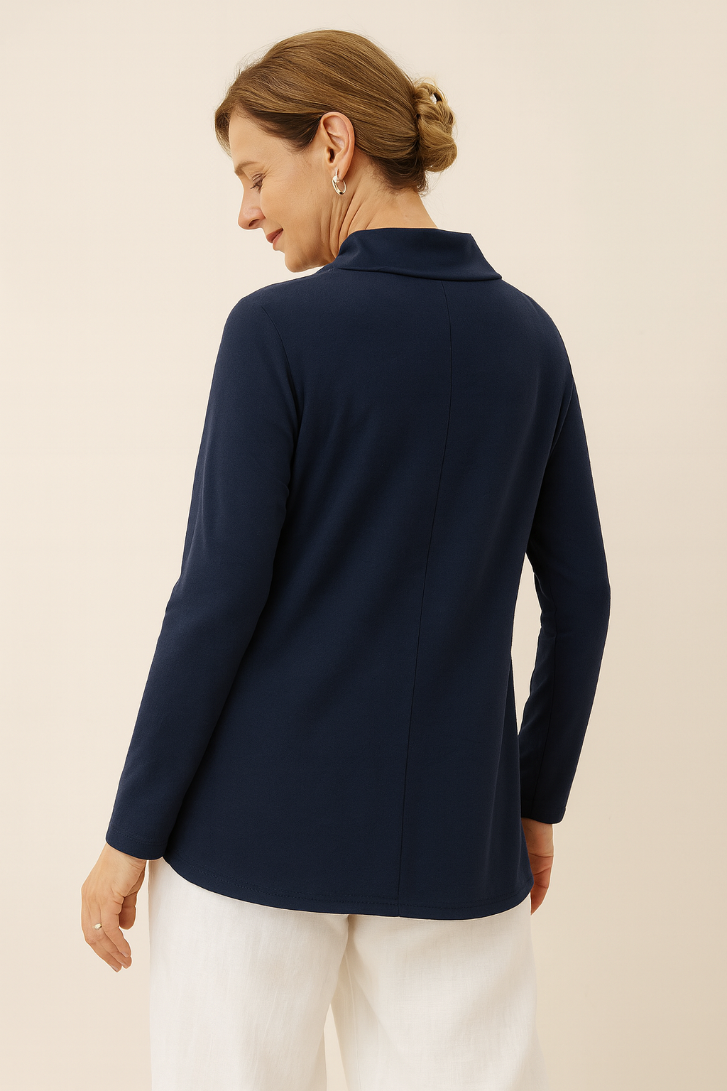 Button Cowl Top