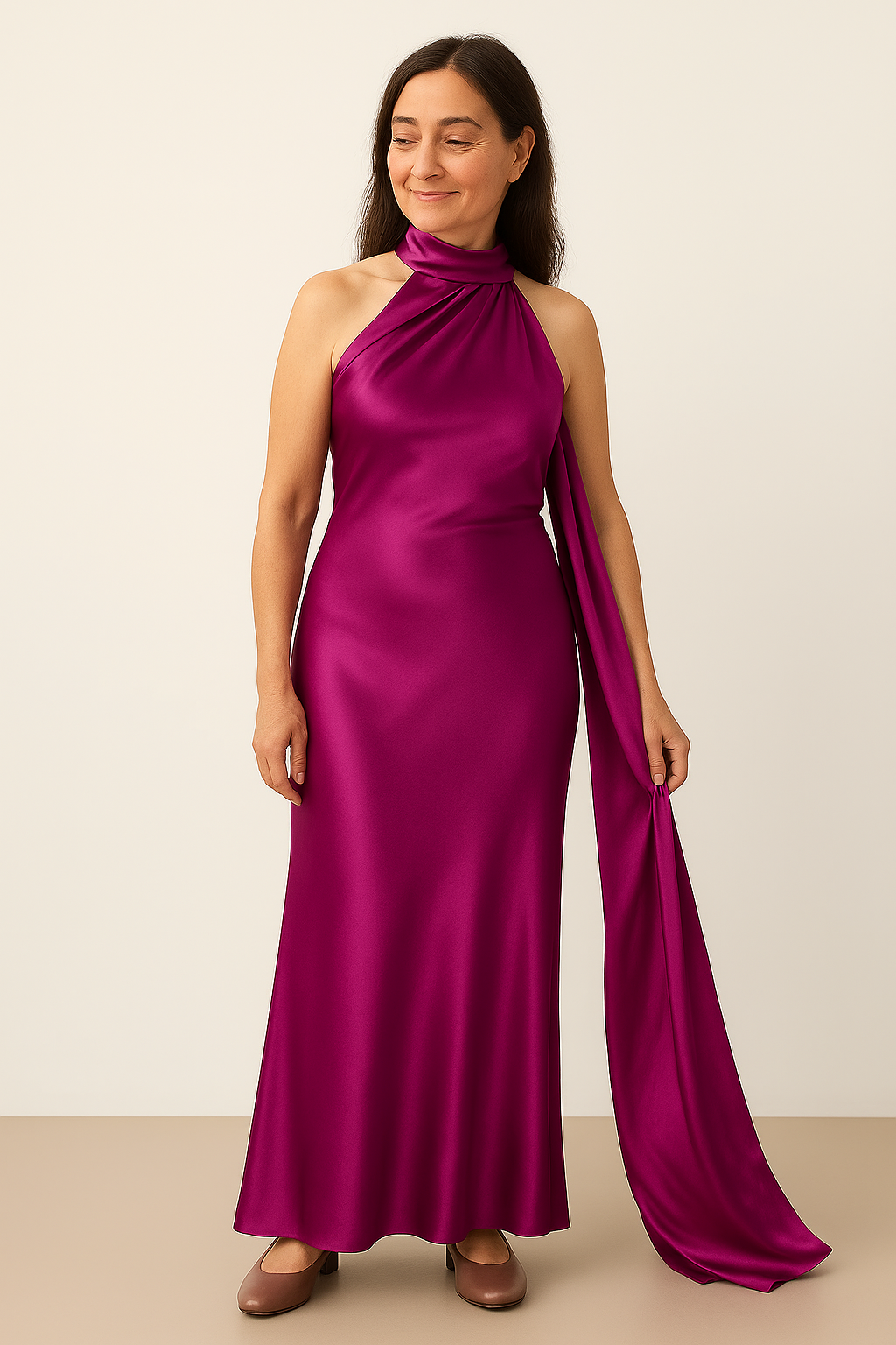 One-Shoulder Maxi Dress