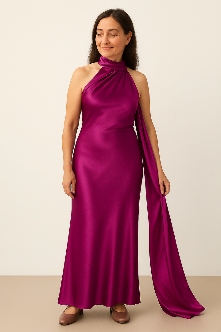 One-Shoulder Maxi Dress