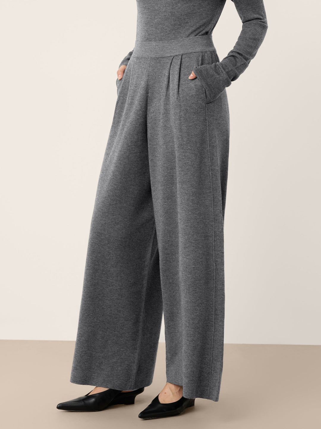 High-Waist Knit Pants
