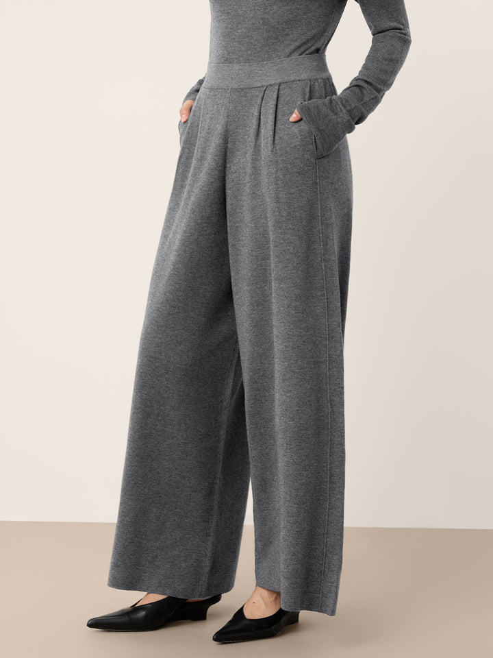 High-Waist Knit Pants