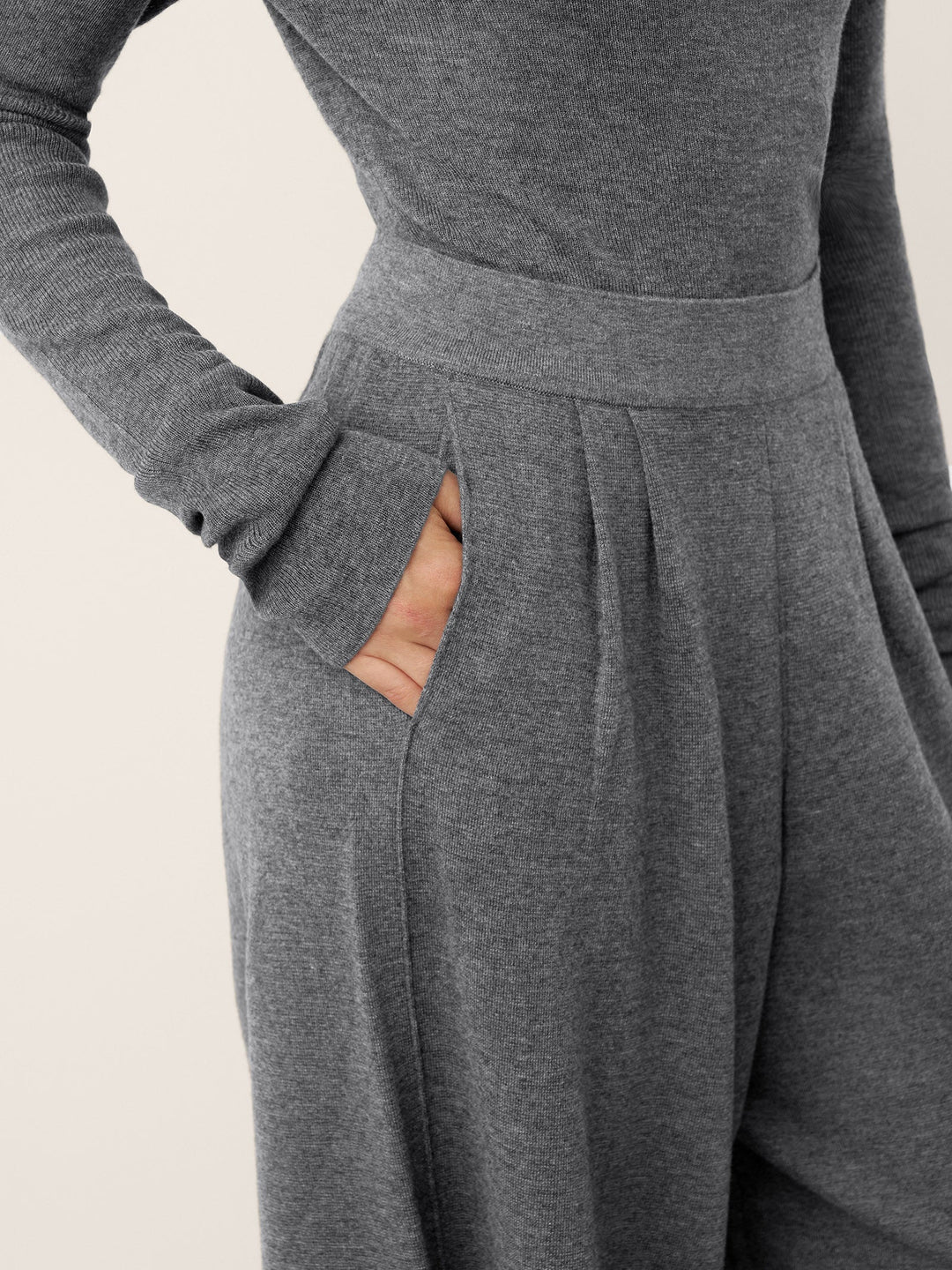 High-Waist Knit Pants