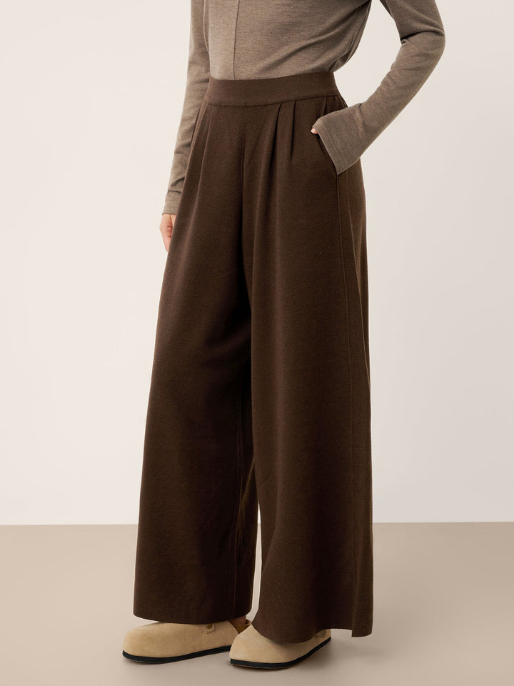 High-Waist Knit Pants