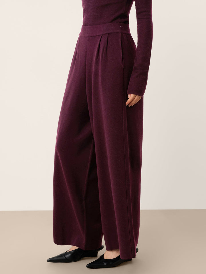 High-Waist Knit Pants
